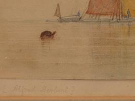 ALFRED HERBERT BRITISH SEASCAPE WATERCOLOR PAINTING