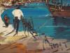 COASTAL LANDSCAPE OIL PAINTING SIGNED JAN BEVORT PIC-2