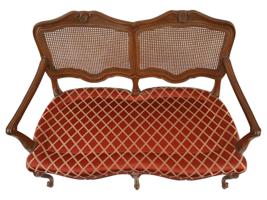 FRENCH LOUIS XV PROVINCIAL STYLE CANE BACK SETTEE