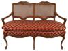FRENCH LOUIS XV PROVINCIAL STYLE CANE BACK SETTEE PIC-0