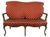 FRENCH LOUIS XV PROVINCIAL STYLE CANE BACK SETTEE PIC-1