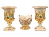 ITALIAN CAPODIMONTE PORCELAIN CUPS AND BOWL PIC-1