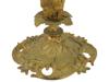 ANTIQUE FRENCH ART NOUVEAU BRASS AND GLASS TRUMPET VASE PIC-8