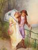 ANTIQUE FRENCH LIMOGES PAINTED PORCELAIN PLAQUE PIC-1