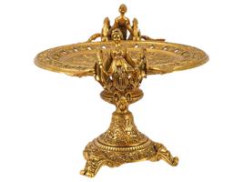 ANTIQUE FRENCH RENAISSANCE REVIVAL GILT BRONZE TAZZA