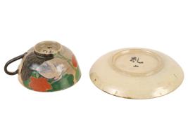JAPANESE OGATA KENZAN CERAMIC CUP AND SAUCER