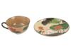 JAPANESE OGATA KENZAN CERAMIC CUP AND SAUCER PIC-0