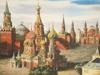 KONSTANTIN YUON RUSSIAN RED SQUARE MIXED MEDIA PAINTING PIC-1