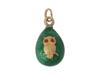 RUSSIAN SILVER GUILLOCHE ENAMEL EASTER EGG PENDANT PIC-0