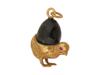 RUSSIAN SILVER JADE CHICK EGG PENDANT W RUBY EYES PIC-2