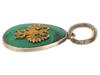 RUSSIAN SILVER AND CARVED MALACHITE EASTER EGG PENDANT PIC-2