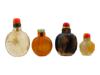 FOUR ANTIQUE CHINESE GLASS SNUFF BOTTLES PIC-1