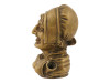 ANTIQUE 19TH C CAST BRONZE FEMALE BUST INKWELL PIC-2