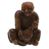 AN ANTIQUE JAPANESE CARVED WOOD NETSUKE PIC-0