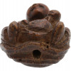 AN ANTIQUE JAPANESE CARVED WOOD NETSUKE PIC-4