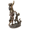 ANTIQUE EUROPEAN BRONZE STATUETTE BACCHANTE C 1900 PIC-2