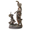 ANTIQUE EUROPEAN BRONZE STATUETTE BACCHANTE C 1900 PIC-3