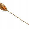 A VINTAGE MONET STICK PIN 14K GOLD PEARL AMBER PIC-0