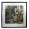 A VINTAGE CHINESE FRAMED LITHOGRAPH PIC-0