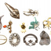 A LOT OF SILVER AND CUSTOM JEWELRY BROOCH PIC-1