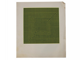 A VINTAGE SIGNED VICTOR VASARELY ART LITHOGRAPH