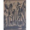 RUSSIAN LITHOGRAPH TREES BY NATALIA GONCHAROVA PIC-1