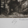 RUSSIAN ETCHING RUINS ON FIRE BY DMITRI PLAVINSKY PIC-2