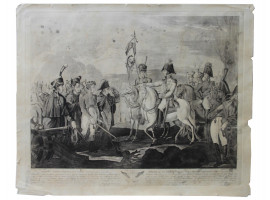 RUSSIAN ETCHING MILITARY SCENE BY DOMINICO SCOTTI