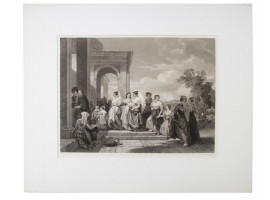 AN ANTIQUE ENGRAVING BY PENRY WILLIAMS, 19TH C.