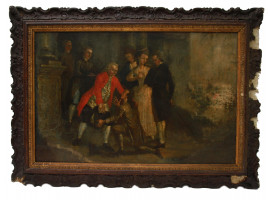 ANTIQUE 19TH CENTURY ENGLISH SCHOOL OIL PAINTING