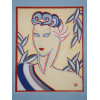 ART DECO GOUACHE PAINTING SIGNED BY THE ARTIST PIC-1