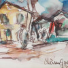 AMERICAN WATERCOLOR INK PAINTING BY CHAIM GROSS PIC-3