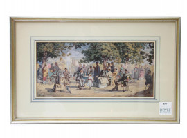 19TH CENTURY FRENCH SCHOOL WATERCOLOR PAINTING