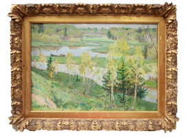 A RUSSIAN OIL PAINTING BY MIKHAIL NESTEROV