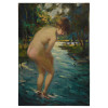 RUSSIAN OIL PAINTING NUDE WOMAN BY VITALY TIKHOV PIC-0