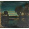 AN ANTIQUE OIL PAINTING ATTR TO GEORGE INNESS PIC-0