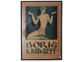 VINTAGE LITHO POSTER BORIS KNIASEFF BY REINOSO