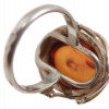 AN AMBER JEWELRY RING BROOCH AND PENDANT PIC-3