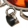 AN AMBER JEWELRY RING BROOCH AND PENDANT PIC-5