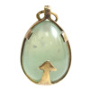 A RUSSIAN GILT SILVER AND JADE EGG PENDANT PIC-0