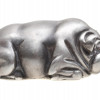 RUSSIAN CARVED SILVER PIG FIGURINE WITH RUBY EYES PIC-3