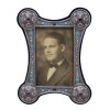A RUSSIAN SILVER AND CLOISONNE ENAMEL FRAME PIC-0