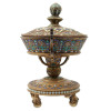 A RUSSIAN GILT SILVER AND ENAMEL LIDDED BOWL PIC-2