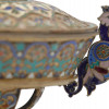 A RUSSIAN GILT SILVER AND ENAMEL LIDDED BOWL PIC-6