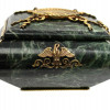 A RUSSIAN GILT SILVER AND SNAKE STONE JEWELRY BOX PIC-2