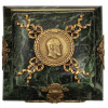 A RUSSIAN GILT SILVER AND SNAKE STONE JEWELRY BOX PIC-4