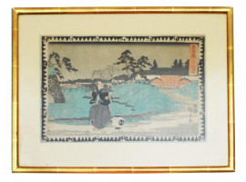 AN ORIGINAL JAPANESE WOODBLOCK PRINT BY HIROSHIGE