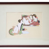 AN ANTIQUE JAPANESE WATERCOLOR SHUNGA PAINTING PIC-0