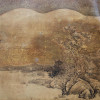 AN ANTIQUE JAPANESE TWO PANEL SCREEN MEIJI PERIOD PIC-3