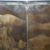 AN ANTIQUE JAPANESE TWO PANEL SCREEN MEIJI PERIOD PIC-5